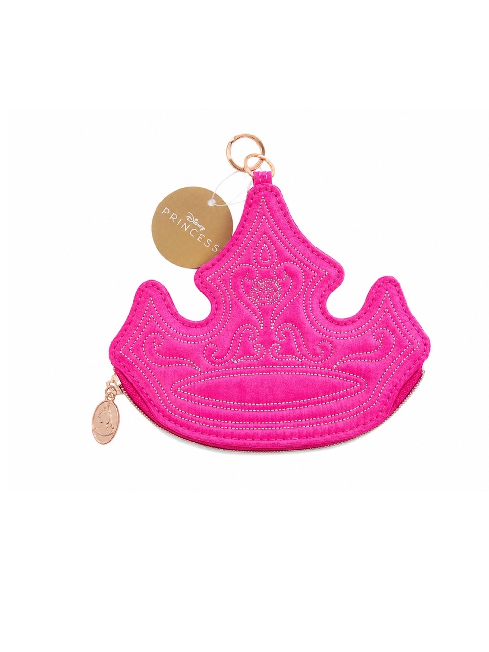 NWT Bath & Body Works Disney Princess Crown Coin Purse Keychain Pink